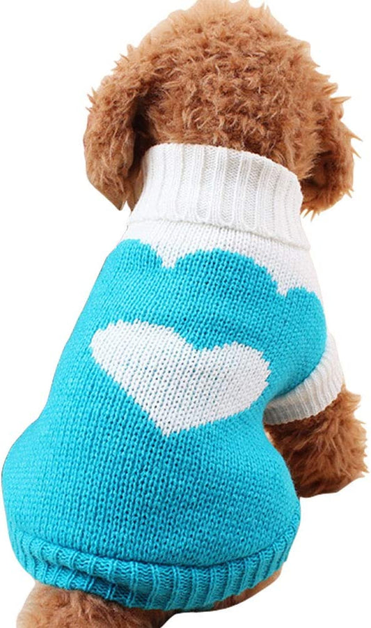 Classic Knit Turtleneck Dog Sweaters for Winter Warmth
